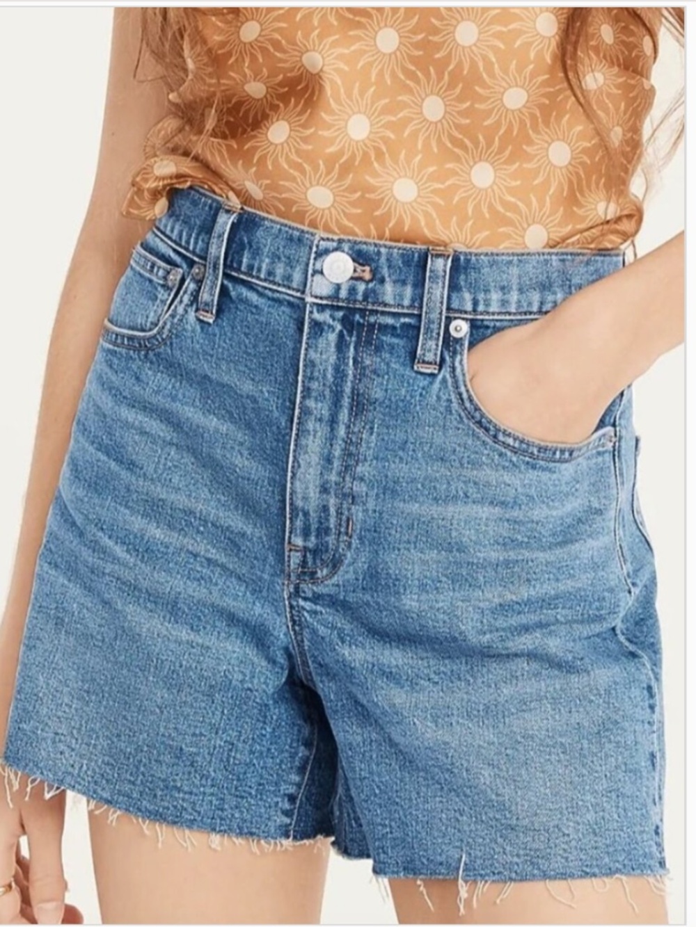 J.Crew High-Rise Denim Cutoff Shorts in Juniper Wash sz. 27